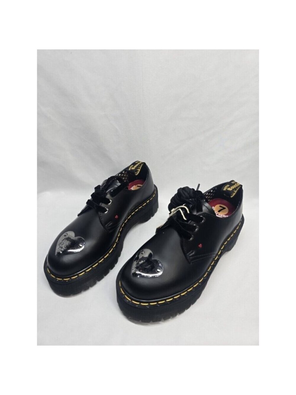 Dr.Martens Betty boop 1461 Quad Platform UK 5 Womens USA SIZE 7- New Without Box